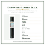 Product Specifications – Embroidery Leather Black