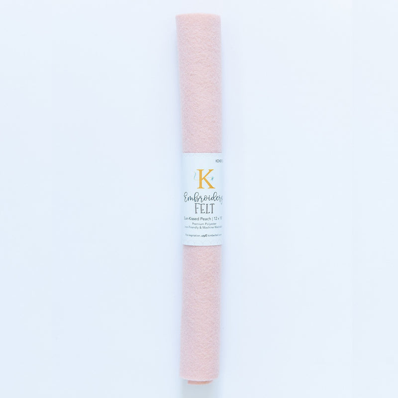 Embroidery Felt Sun Kissed Peach 12in x 18in