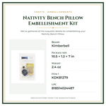 Product Specifications – Nativity Bench Pillow Embellishment Kit