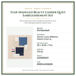 Product Specifications – Star-Spangled Beauty Ladder Quilt Embellishement Kit