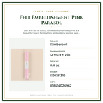 Product Specifications – Felt Embellishment Pink Parasol