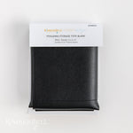 Folding Storage Tote Blank Black Leather