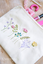Zipper Pouch Blank Canvas Cream Large