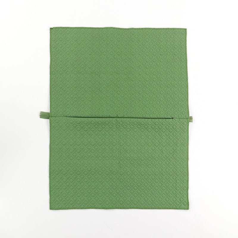 Green Quilted Pillow Cover Blank