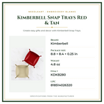 Product Specifications – Kimberbell Snap Trays Red & Tan