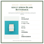 Product Specifications – Adult Apron Blank Buttermilk