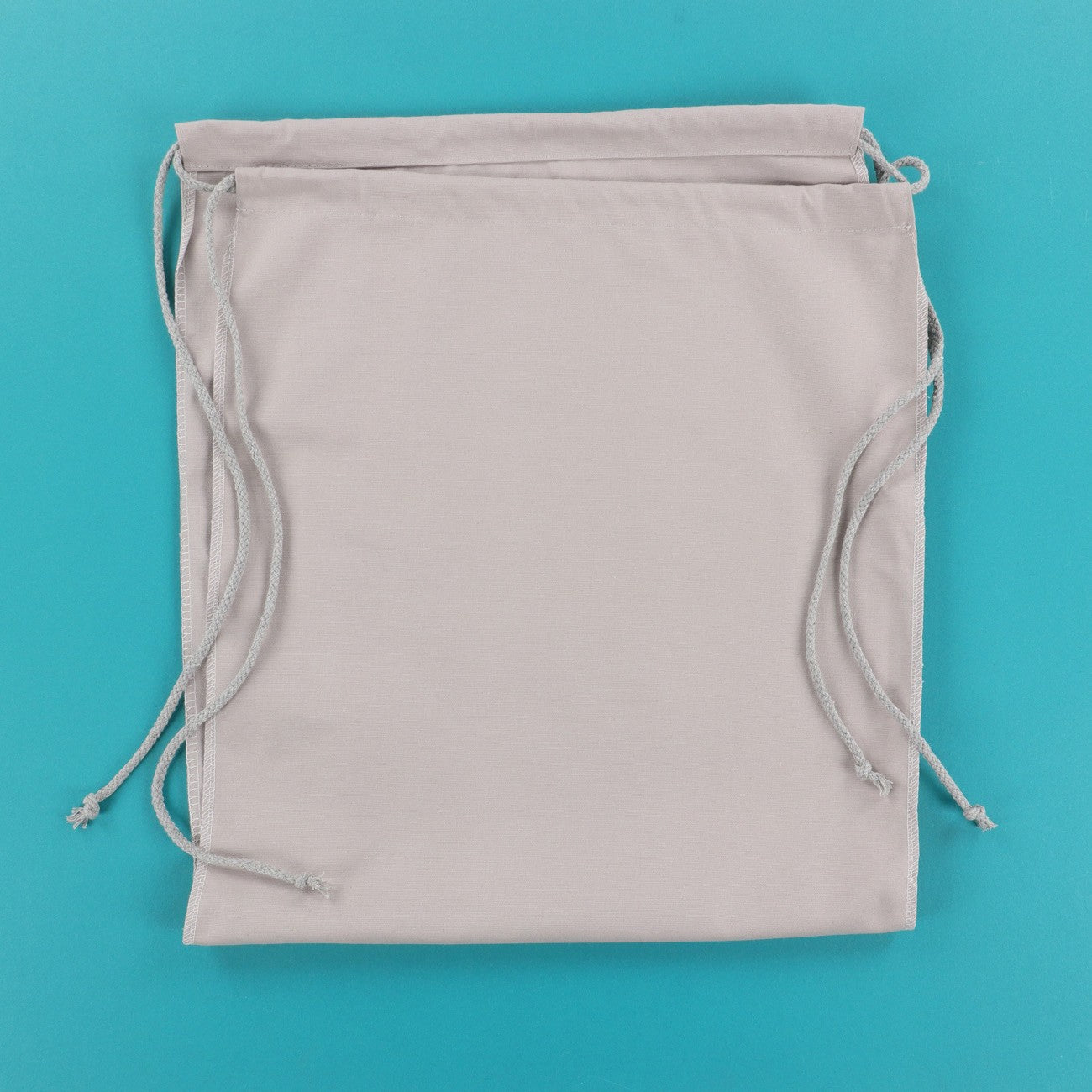 Canvas Cinch Backpack Blank Light Grey