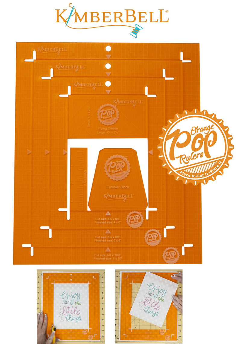 Orange Pop Rulers Rectangle Set