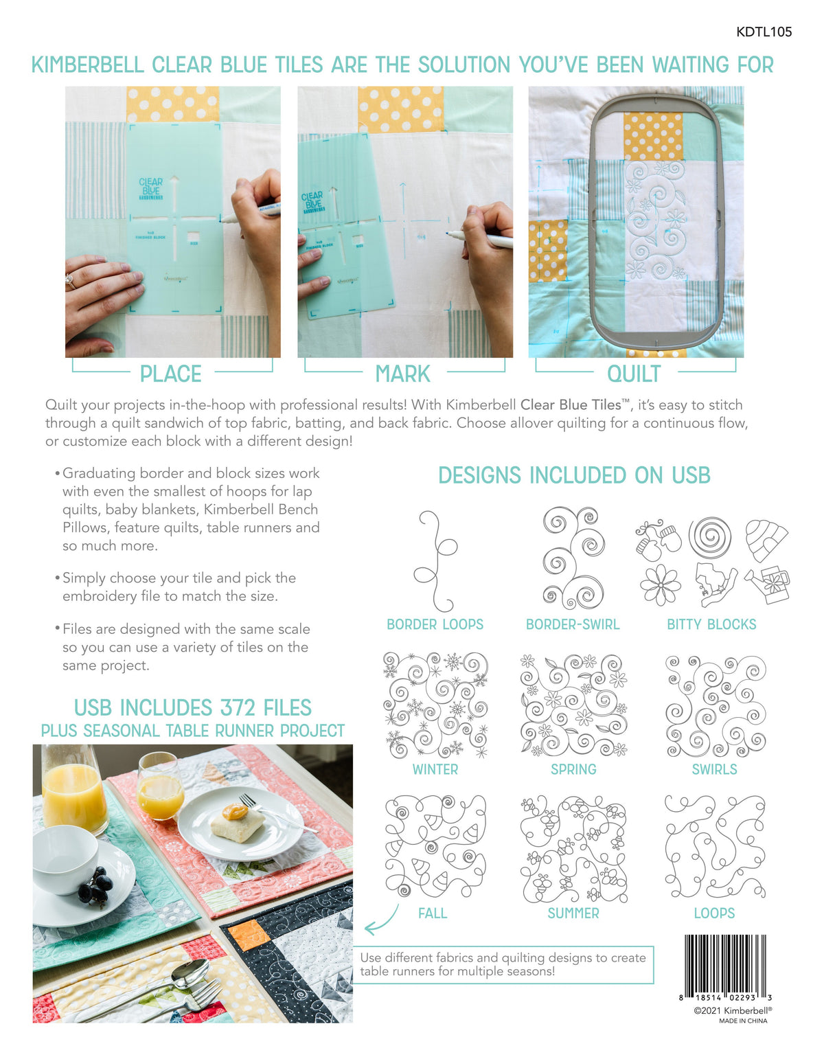 Clear Blue Tiles Essentials Set