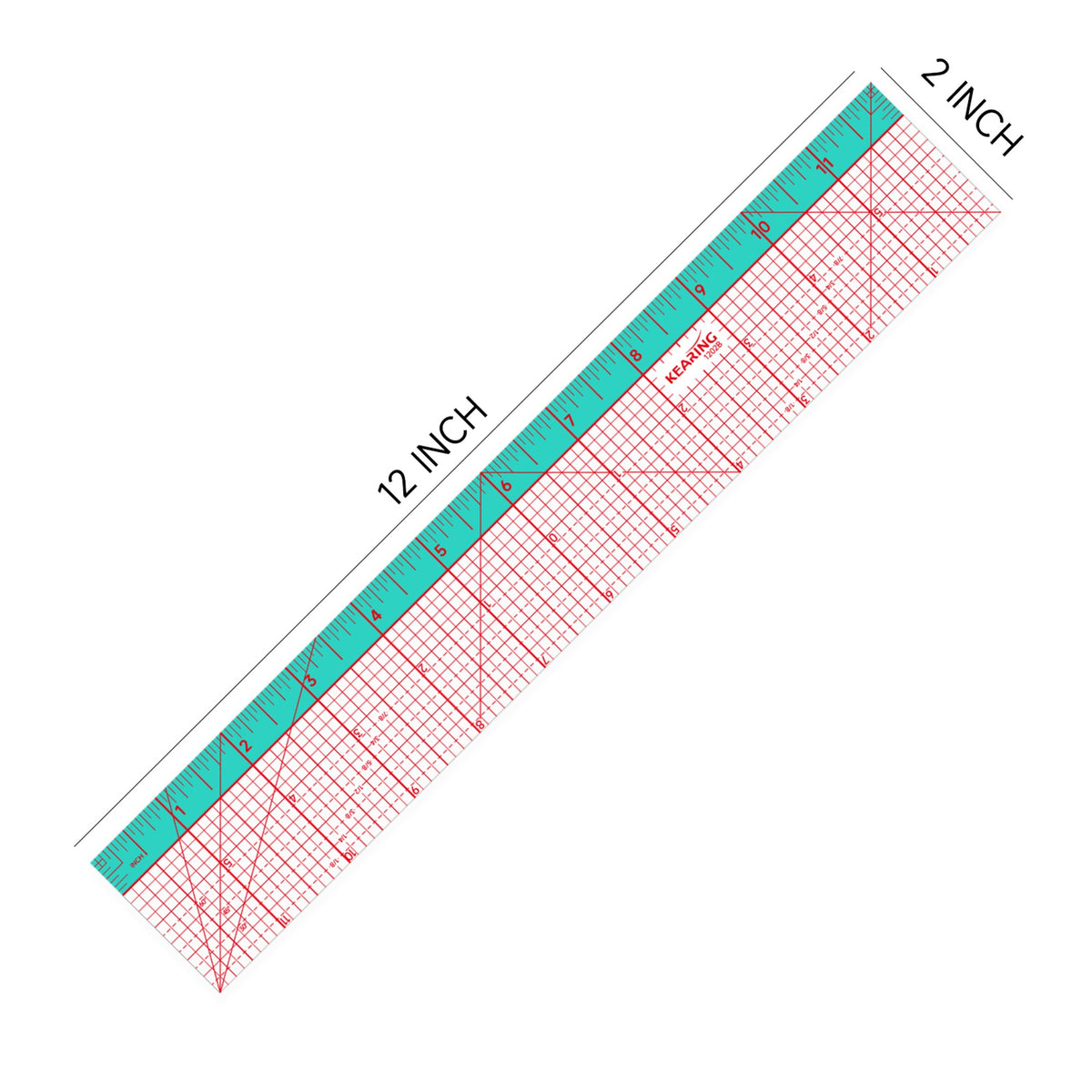 Dual-Color Pattern Grading Rulers 2in x 12in