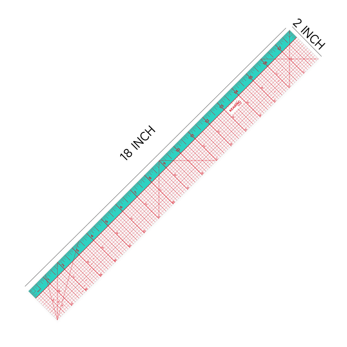 Dual-Color Pattern Grading Rulers 2in x 18in