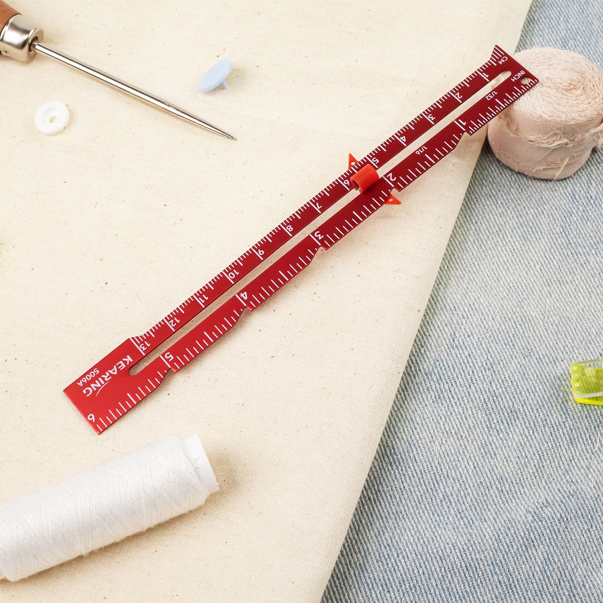 Sewing Gauge 6in Red