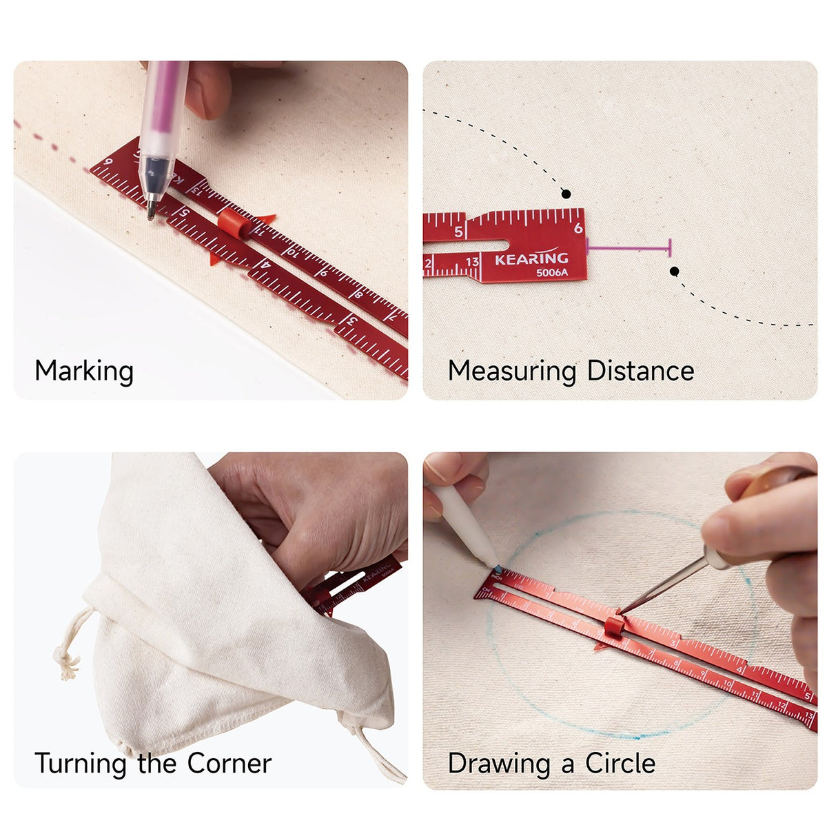 Sewing Gauge 6in Red