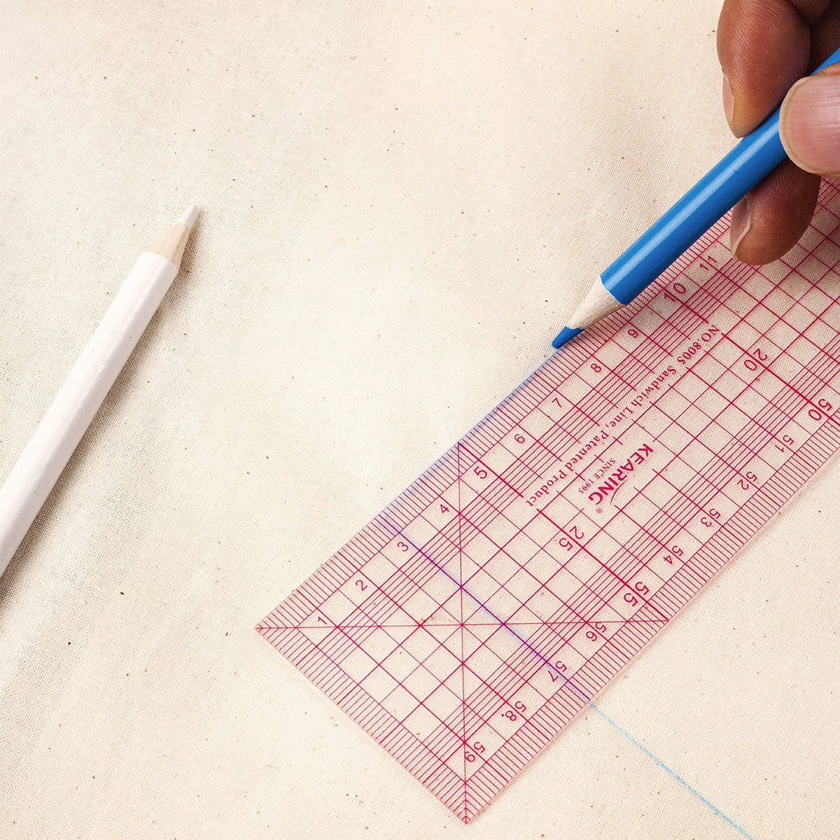 Chalk Marking Pencil Blue & White