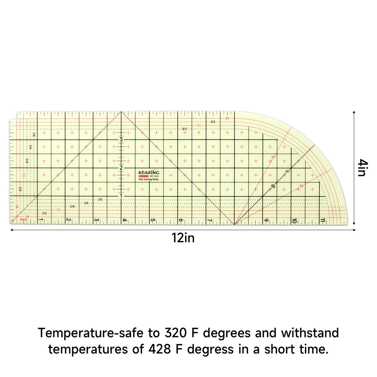 Hot Ironing Ruler 12in x 4in