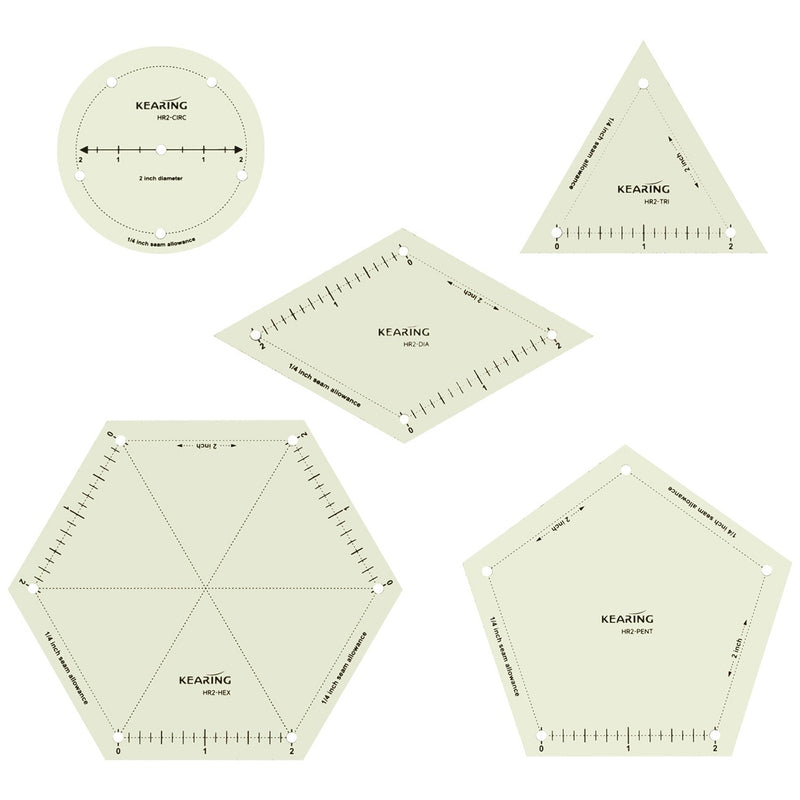 Hot Ironing Quilting Template Set 2in