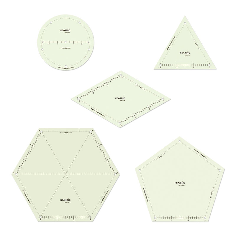 Hot Ironing Quilting Template Set 3in