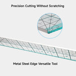 Patchwork Quilting Ruler with Metal Cutting Edge 2in x 24in