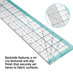 Patchwork Quilting Ruler with Metal Cutting Edge 2in x 24in