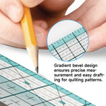 Patchwork Quilting Ruler with Metal Cutting Edge 2in x 24in