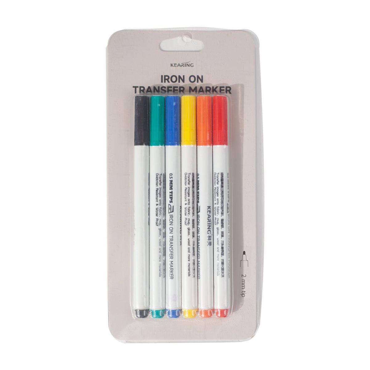 Iron-on Transfer Markers 6pk 0.5mm Fine Tip