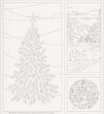 Wagara Sashiko Panel Season's Greeting Part 2 Off White