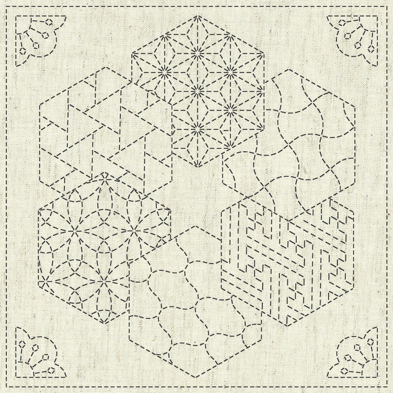 Sashiko Cloth - Kaza-Guruma 2