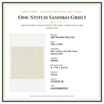 Product Specifications – One-Stitch Sashiko Grid 1