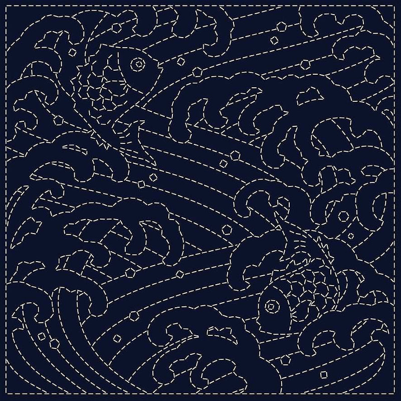 Sashiko Cloth Ara-Nami 2
