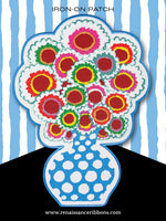 Kaffe Fassett and Oliso Bouquet Patch 5in x 7in