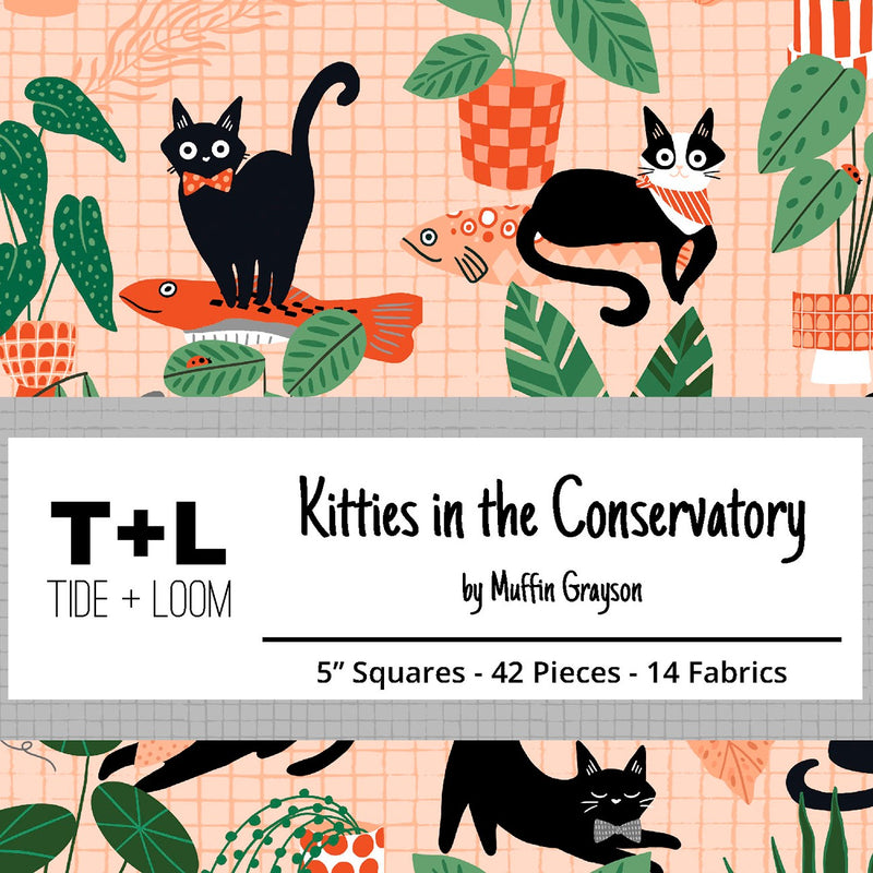 Kitties in the Conservatory 42pcs, 2-4 Pieces of Each Print
