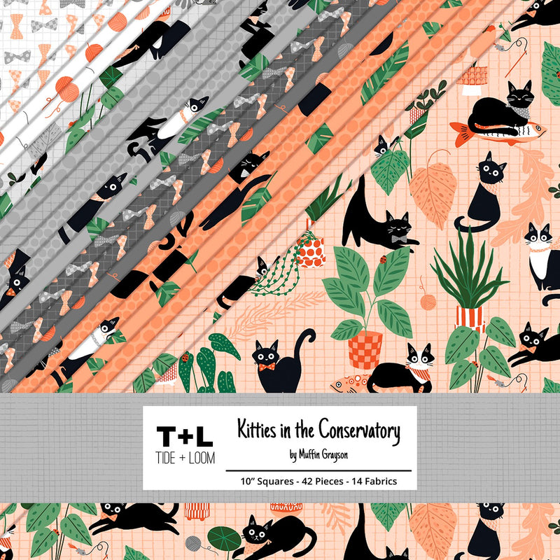 Kitties in the Conservatory 42pcs, 2-4 Pieces of Each Print