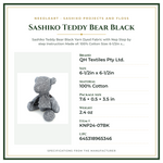 Product Specifications – Sashiko Teddy Bear Black