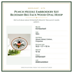 Product Specifications – Punch Needle Embroidery Kit Bloomin Bee Faux Wood Oval Hoop
