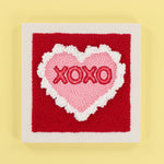 Punch Needle Embroidery Kit Hugs & Kisses 10in Frame