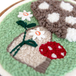 Mushroom Meadows Punch Needle Embroidery Kit
