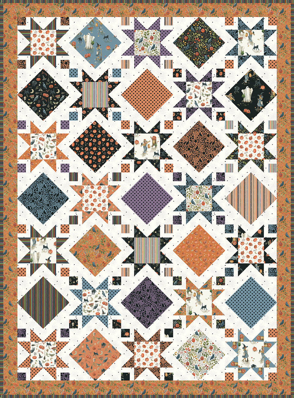 Trick or Treat Stars and Windows Quilt Kit