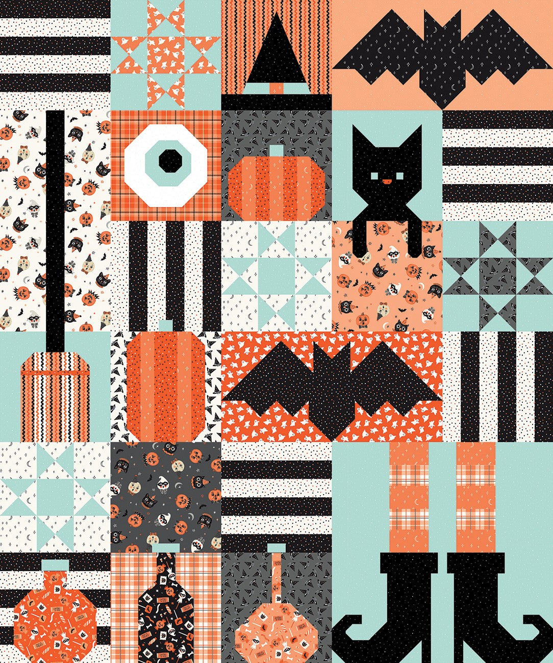 Vintage Boo Hocus Pocus LITE Quilt Kit