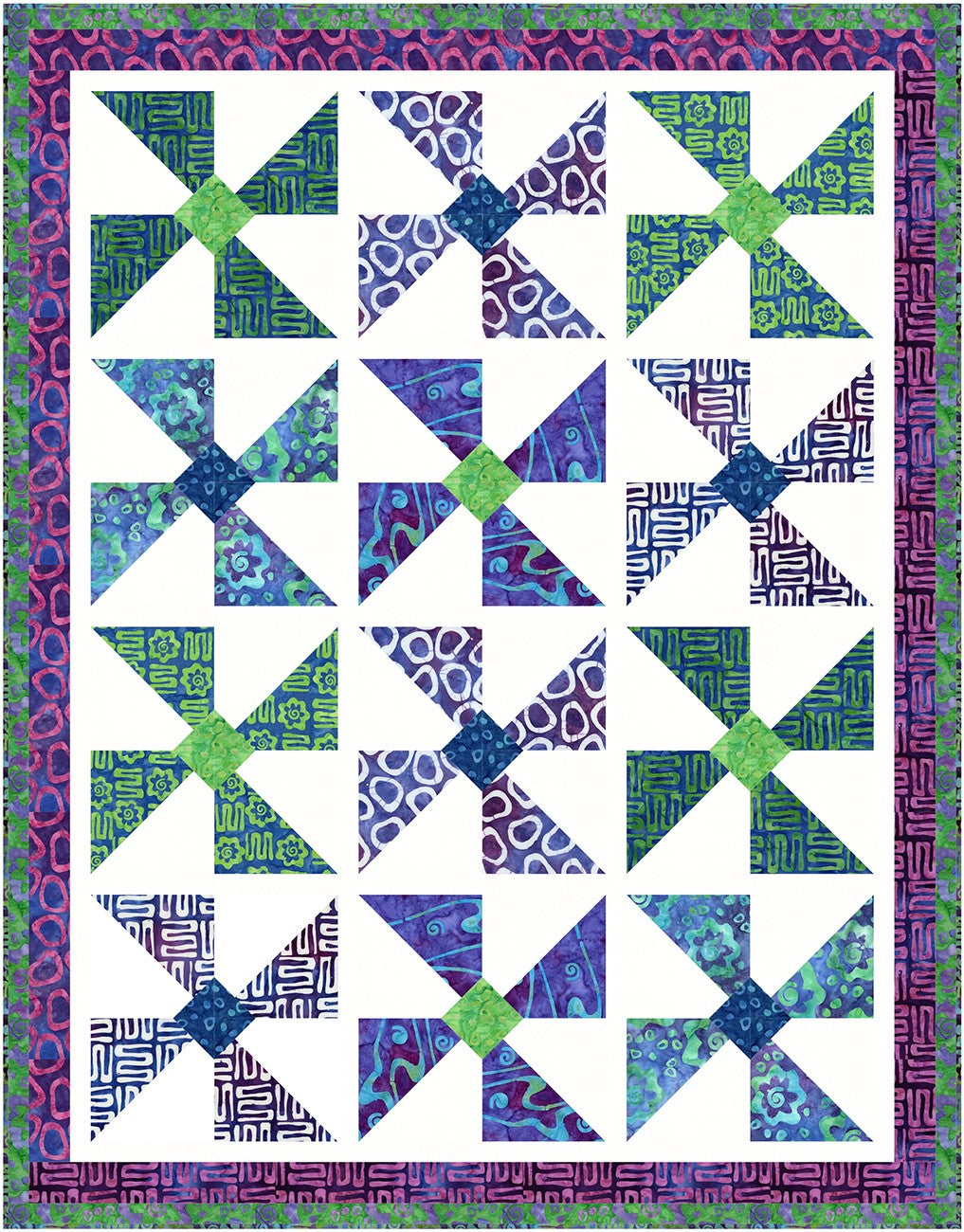 Batiks Bold in Bloom Quilt Kit