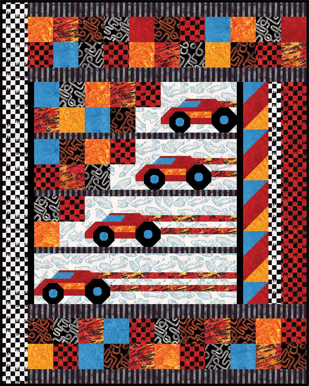 Batiks Hot Wheels Zoomaroo Quilt Kit
