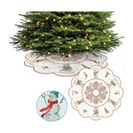 Machine Embroidery Santa's Fair Tree Skirt Fabric Only Kit