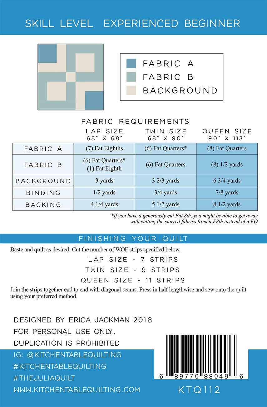 The Julia Quilt Pattern