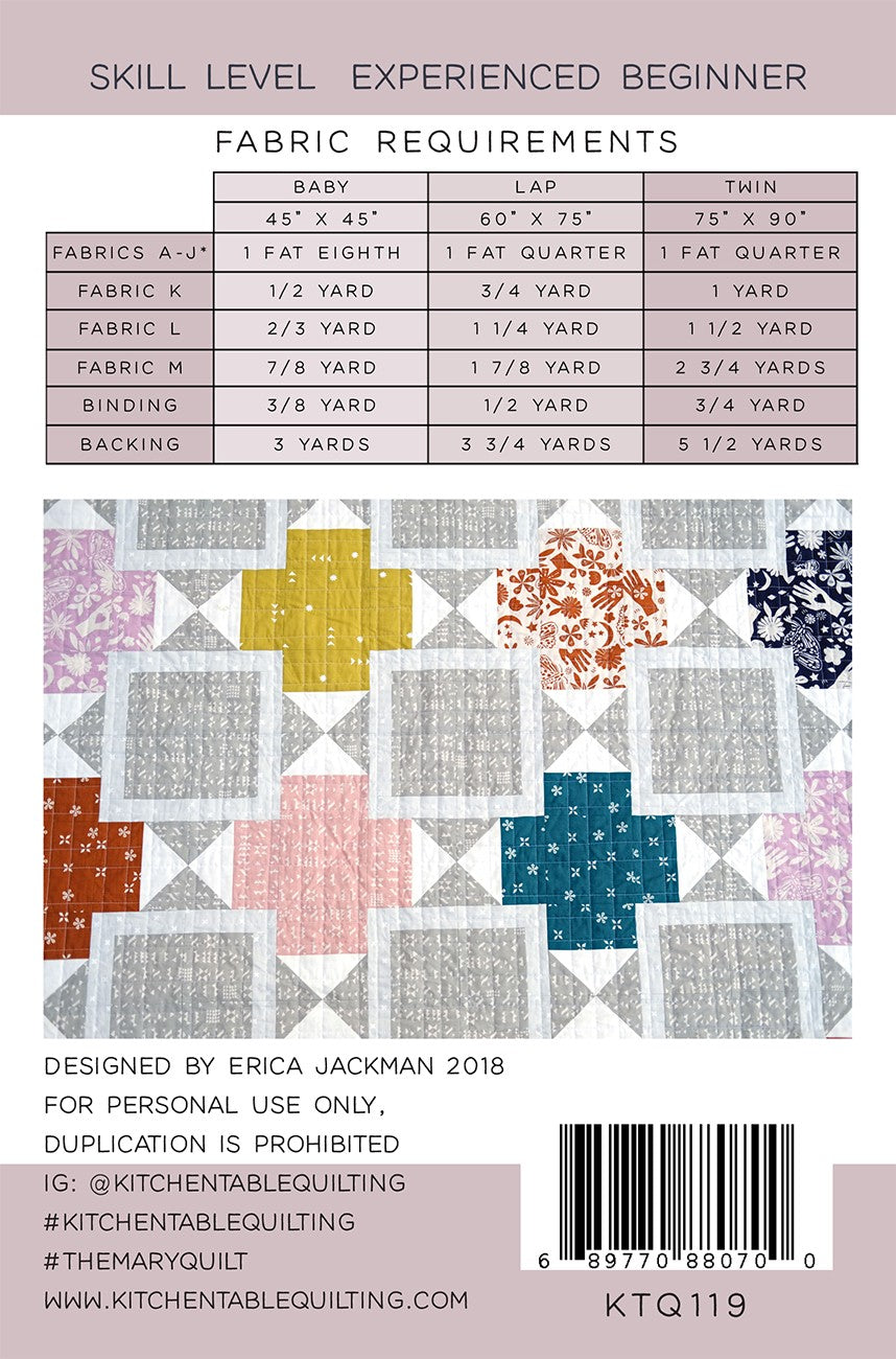 The Mary Quilt Pattern