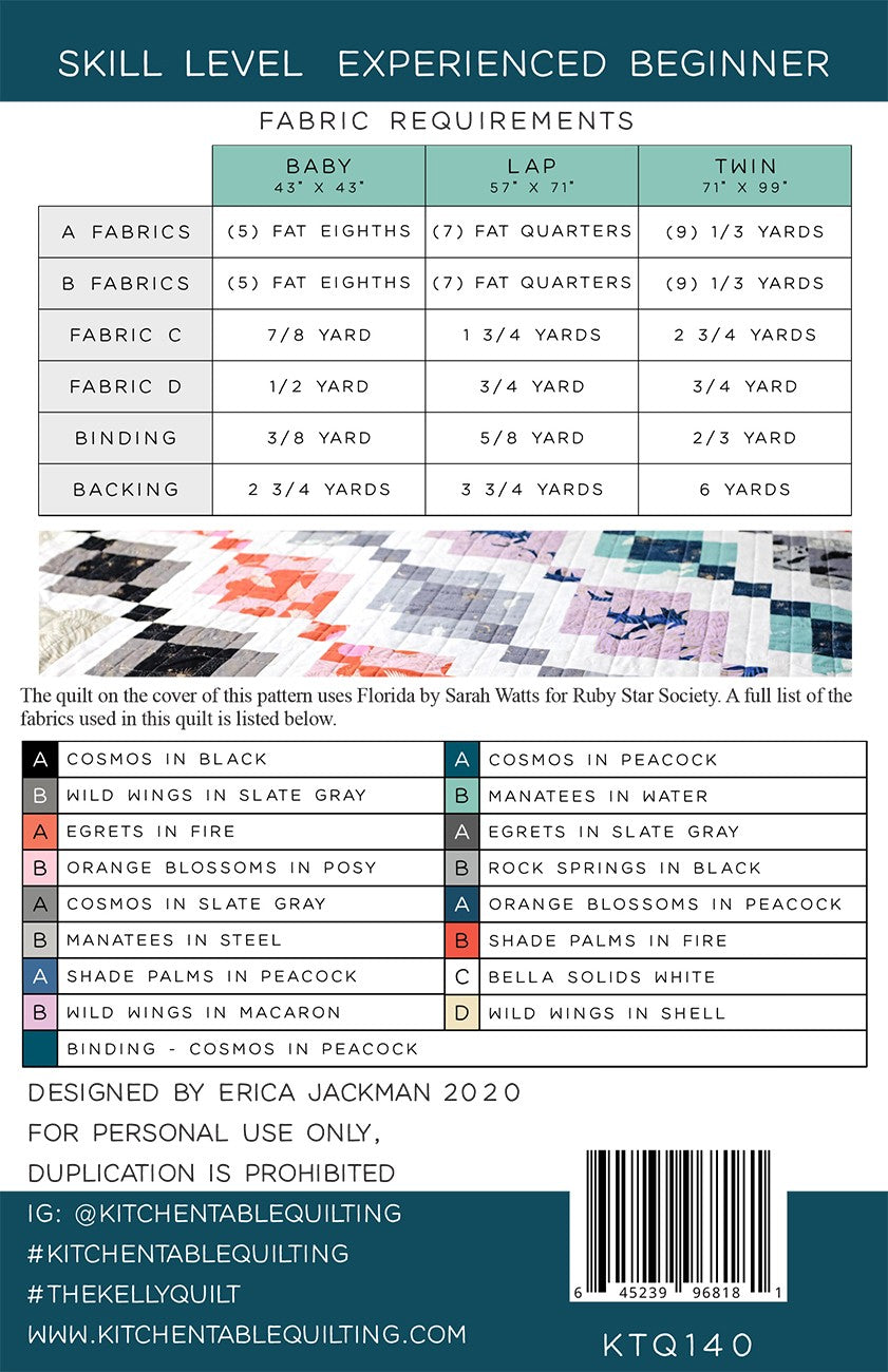 The Kelly Quilt Pattern