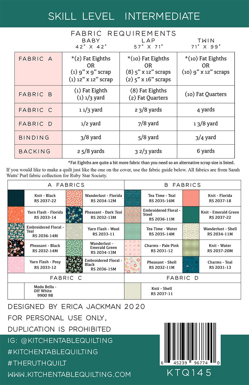 The Ruth Quilt Pattern