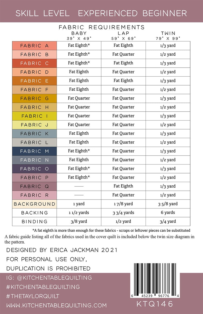 The Taylor Quilt Pattern