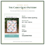 Product Specifications – The Carly Quilt Pattern