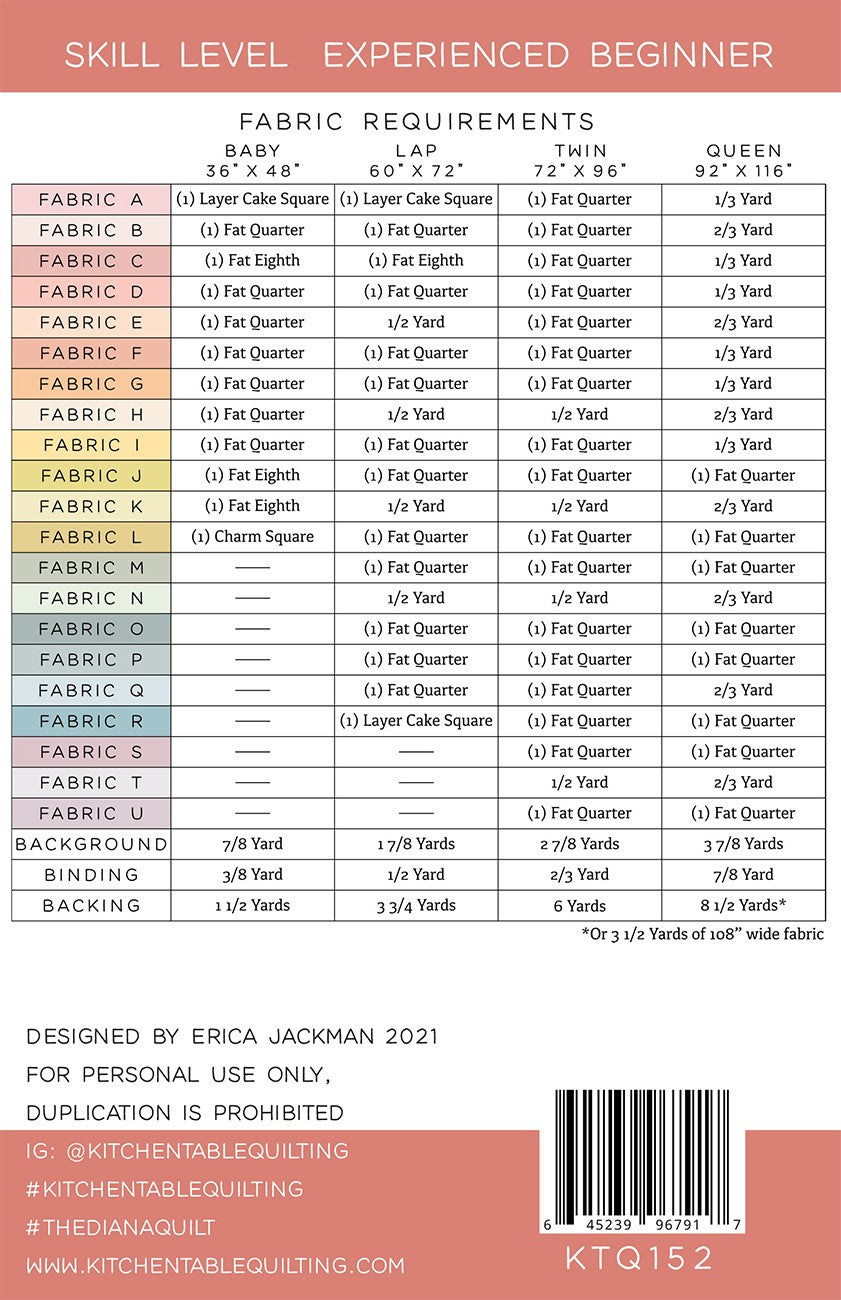 The Diana Quilt Pattern