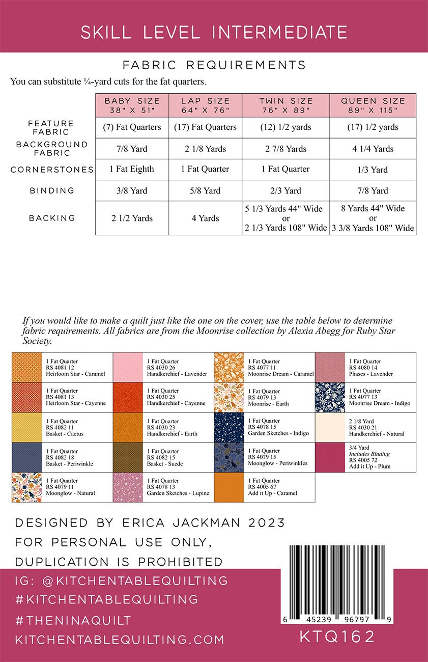 The Nina Quilt Pattern
