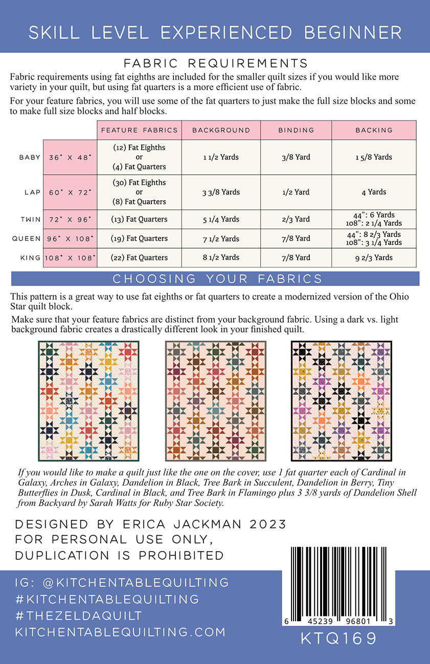 The Zelda Quilt Pattern